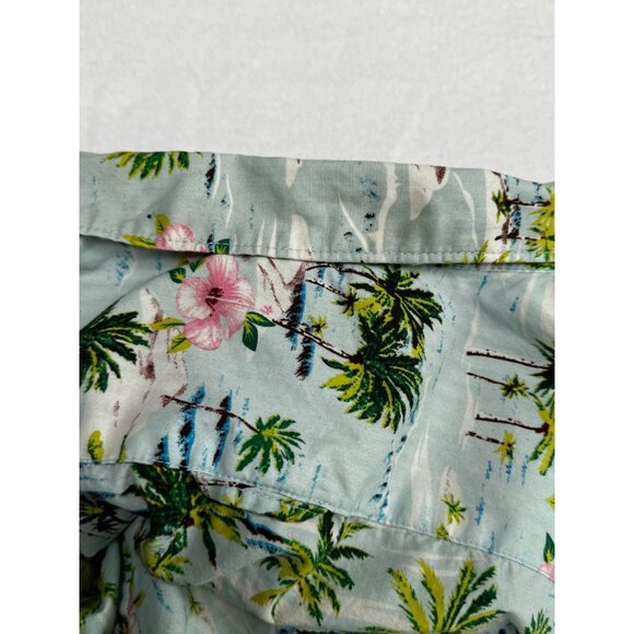 Denim & Flower Ricky Singh Shirt Mens XL Hawaiian Floral Short Sleeve - Picture 9 of 9